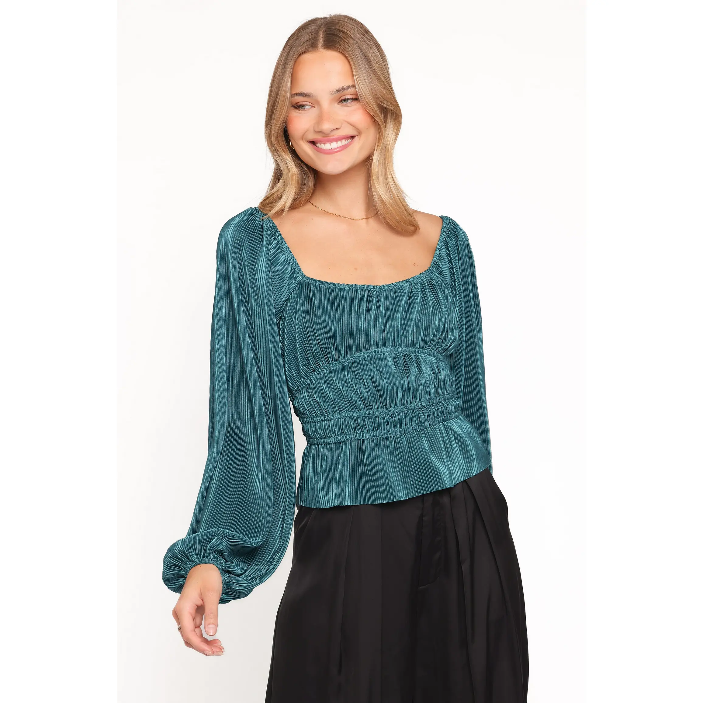 Ceppia Plisse Top - Green Ceppia Plisse Top - Green