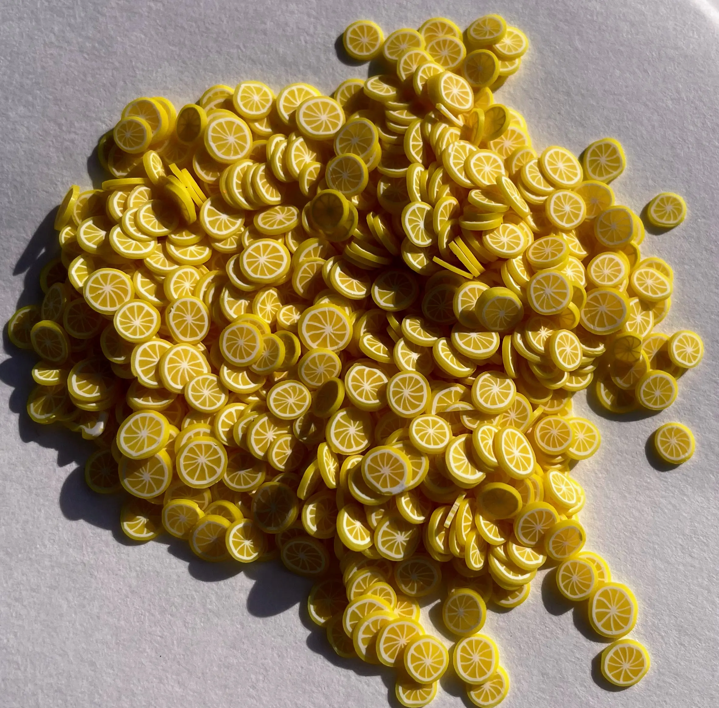 Lemon Polymer Clay Fruit Slices Fimo 20g for Beading Jewelry Making Nail Art Resin Crafts Bright Cheerful Accents