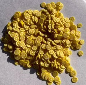Lemon Polymer Clay Fruit Slices Fimo 20g for Beading Jewelry Making Nail Art Resin Crafts Bright Cheerful Accents