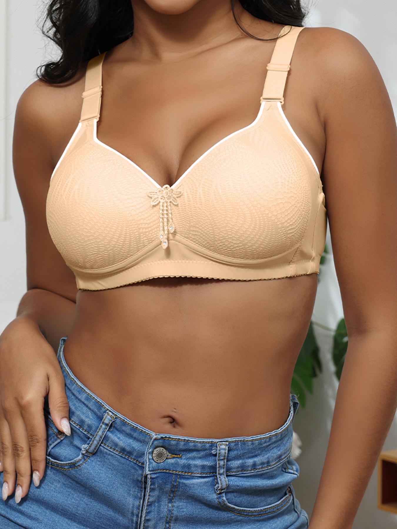 6PCS Women's Push Up Bra, Breathable Adjustable Strap Soft Comfortand Fit Adjustable Hook & Eye Lingerie Top for Daily Wear, Lingerie for All Seasons, Soft Fabric Bra