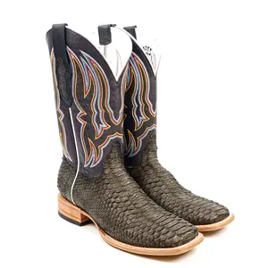 Braxton Cowboy Boots - Oxford Gray- Square Toe