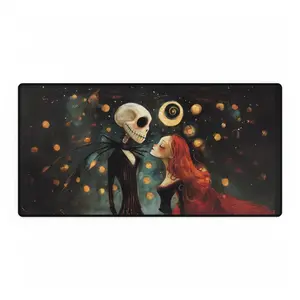 Nightmare before Christmas Desk Mats. Jack & Sally. Horror movie. Halloween swag. Computer desk Mat. Gifts for movie buffs.Jack Skellington.