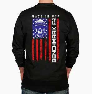 FR Benchmark Skull Flag Flame Resistant Long Sleeve Shirt Logo Graphic Hoodie Menswear, Womenswear, Cotton Shirt, T-shirt, Sweatshirt, Hoodie CJL