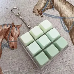 New Fidget Keychain DIY Keyboard Fidget Keychain Keys Button Relief Stress Finger Keyboard Cap 4/9Keys Pass The Time Clicker Toy
