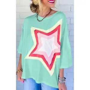 Mint star patch tee