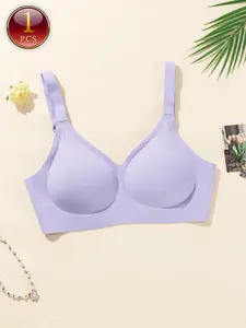 Silicone Strip Soft Support Wirefree Bra, Full Coverage Side Smoothing Anti-Sagging 3D Zero Compression Bra