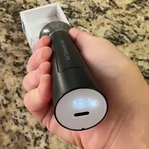 FROSTJOY Heated Ice Cream Scoop Rechargeable Electric Scooper 2 Oz Stainless Steel LED Display IP67 Waterproof Durable Kitchen Utensils for Hard Ice Cream Valentine’s Day Gift