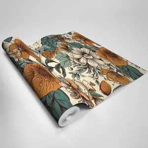 1 roll peel and stick sanded plant Decorative Wallpaper, removable self-adhesive wall sticker, suitable for bedroom, TV background wall covering, 45cm x300cm