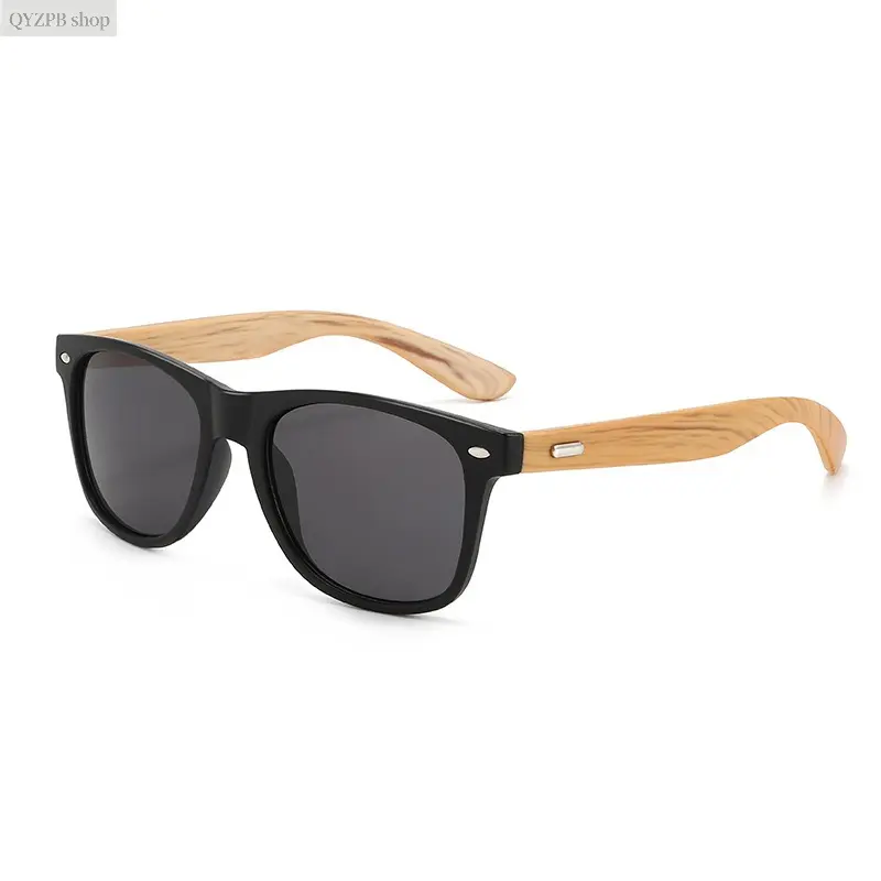 Retro European/American Style Sunglasses, Unisex Statement Frame with Anti-Glare UV Protected Lenses & Anti-Bamboo Leg Design for Sports/Travel, Bamboo Legs, Eyewear Fashion