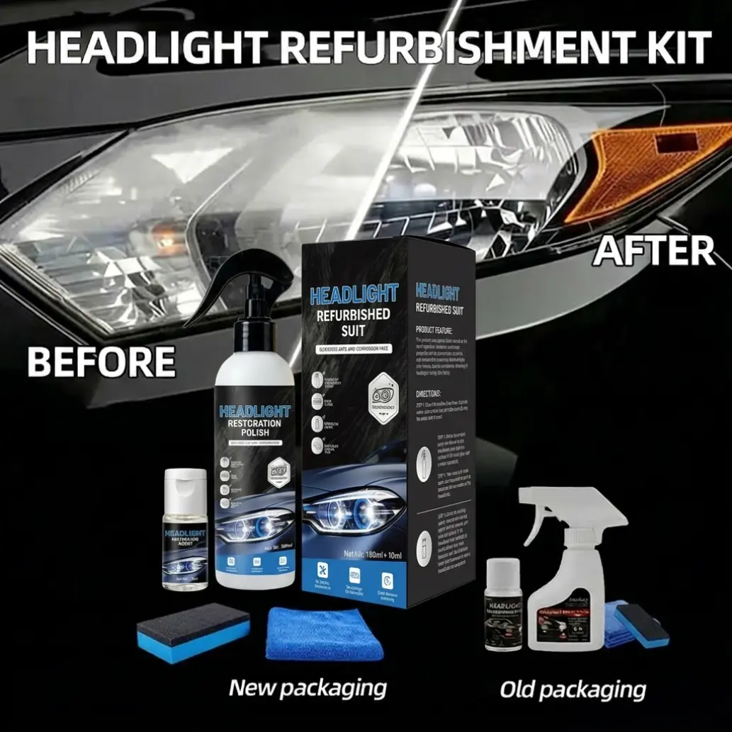 2026 New Automotive Headlamp Restoration Fluid, oxidized and yellowed automotive headlamps, blurring enhanced crystalline coating refurbisher