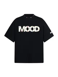 Thesupermade Street Retro MOOD Patch Embroidered Rivet T-shirt
