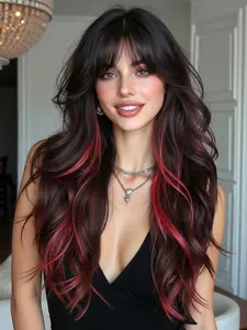 26 Inch Halloween Wig, and Curly Hair, Wavy Synthetic Hairpiece, Suitable for Women, Perfect for Theme Parties, Cosplay, Halloween, Concerts, Weddings, Dates