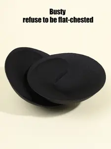 2Pairs 12cm Breathable Bra Pads, Kneadable No Deformation, Push-Up, Push Up Inserts, Black/Nude, For Sports Bras/Bikinis/Formal Dresses, Ultra-Thin Soft & Breathable