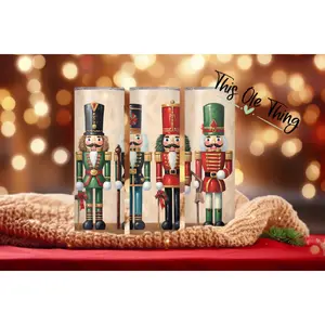 The Nutcracker 20oz Tumbler - Beautifully Designed With Traditional Nutcrackers - High-Quality Drinkware for Hot and Cold Beverages - Perfect Gift for Nutcracker Collectors