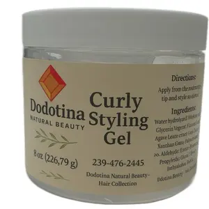 Dodotina NATURAL BEAUTY Curly Styling Gel 8 oz Hair Collection for Curly Hair Care Products