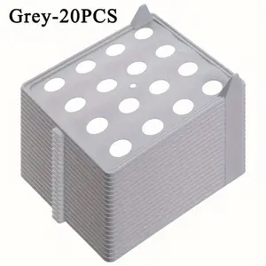 20pcs Stackable Clothes Folders, Portable Plastic Shirt & T-Shirt Organizers, Space-Saving Closet Storage, Neutral Color, Home Organization