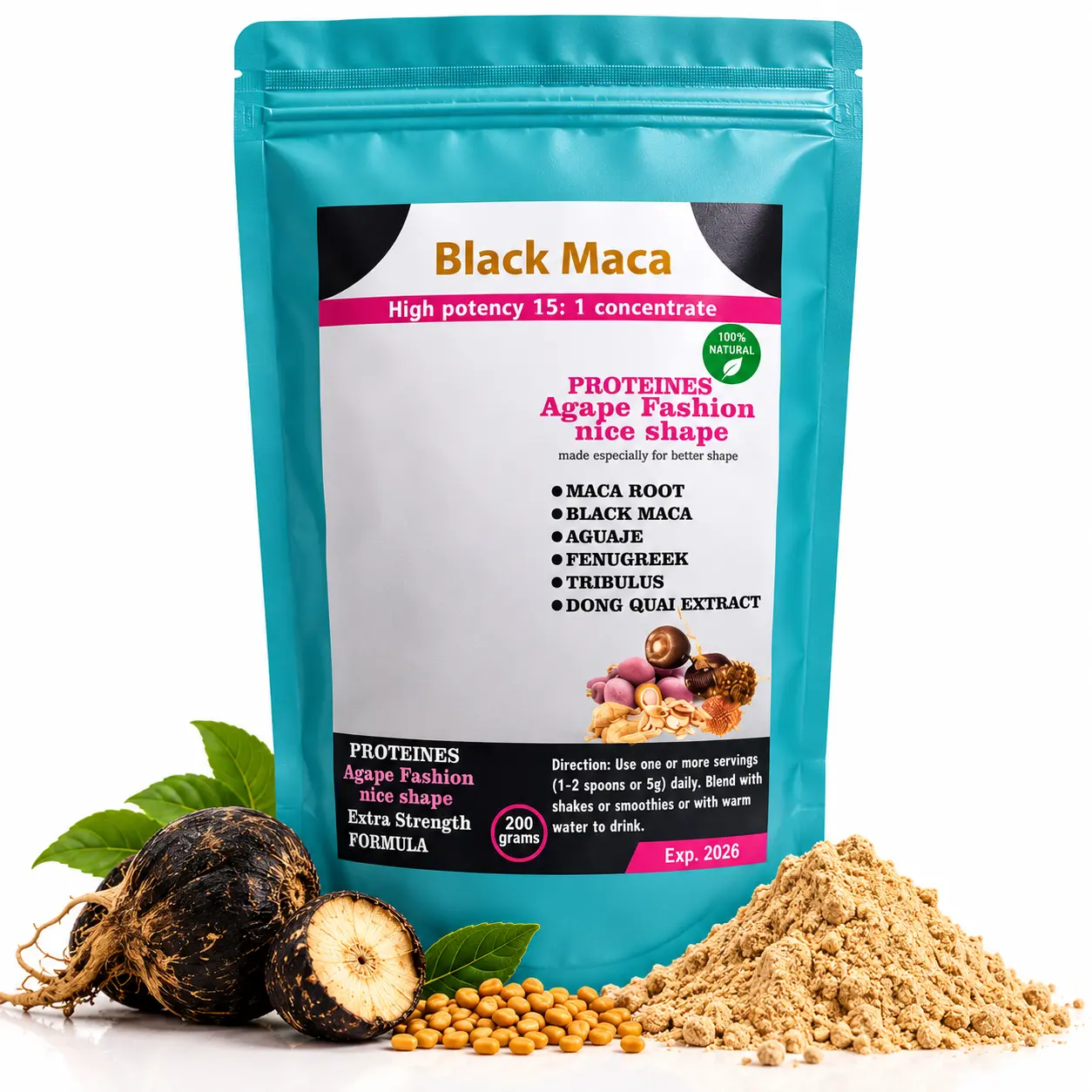 Kemaya Protein Maca powder supplement multivitamin dietary nutrients support Workout Supplement Health Fitness Supplement Nutrition Supplement Fitness Healthcare Supplement