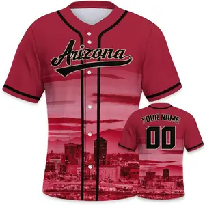 ARIZONA Baseball Jersey, ARIZONA Jersey, Name Numbers Sports Jerseys for Men Women Youth And Kids, Baseball Fan's Gifts, USA Baseball Shirt, Hiphop Jersey