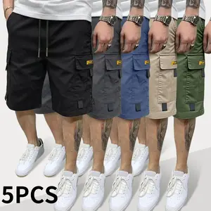 Men’s Fashion Versatile Outdoor Casual Shorts, 5-Pack