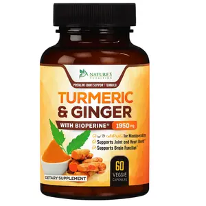 Turmeric Curcumin & Ginger & BioPerine Black Pepper - 1,950mg 95% Standardized Healthcare Supplement Edible