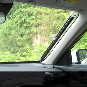 Universal Car Automatic Roller Blind Sunshade Car Heat Insulation Curtain Car Front Gear Automatic Retractable Sunshade Sunshade