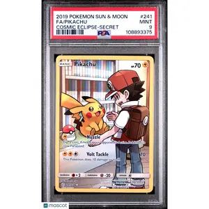 2019 Pokemon Sun & Moon Cosmic Eclipse Pikachu Cosmic Eclipse-Secret Fa PSA 9