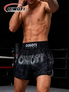 Hot New Boxing Pants, Loose-Fit Breathable Quick-Dry Athletic Sports Shorts, High-Waisted Men's Running Gloves, Plus Size Sportswear for All Seasons, Activewear Shorts