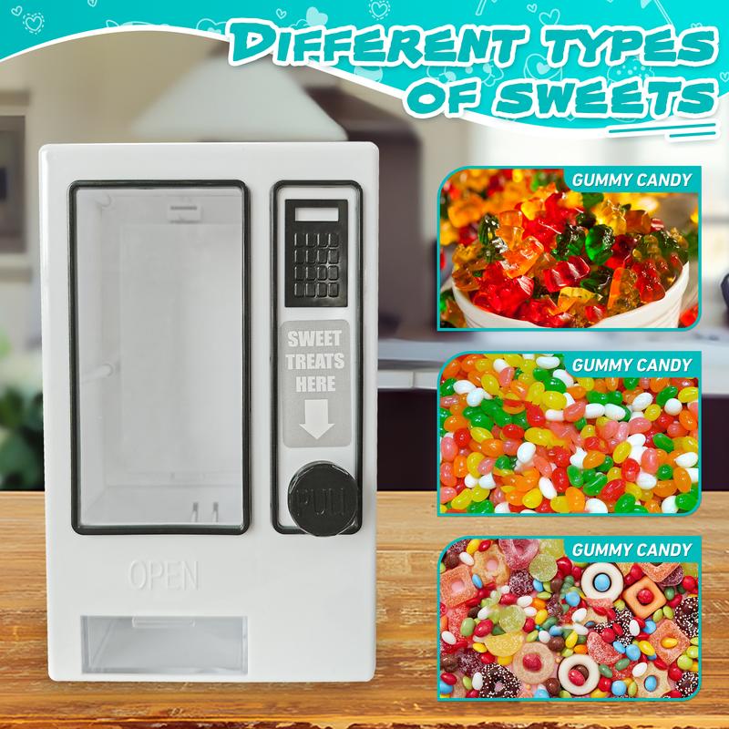 Mini Vending Machine- Classic Retro Design Sweets Holder & Dispenser，Ideal For Desktops, Classrooms, Parties & Many More | Suitable For Gumballs, Candy’s & Sweets