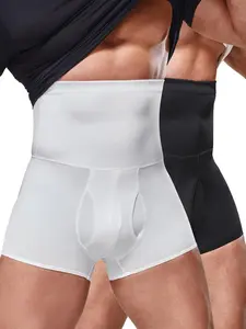 Men Tummy Control Shorts  Thigh Slimmer Compression Girdle Underwear High Waist Trainer Shapewear Body Shaper Boxer Briefs Seamless Shapewear