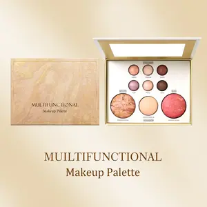 Zodiac Makeup Palette Gold-Plated Comprehensive Makeup Palette Eyeshadow Contour Blush Highlight Eye Bag Brightening Multi-Use Comprehensive Makeup Palette