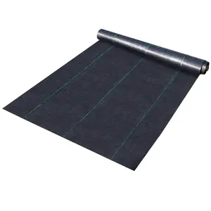 【Summervibes】VEVOR 3FTx50FT 5OZ Premium Weed Barrier Fabric Heavy Duty,  Woven Weed Control Fabric, High Permeability Good for Flower Bed, Geotextile Fabric for Underlayment, Polyethylene Ground Cover