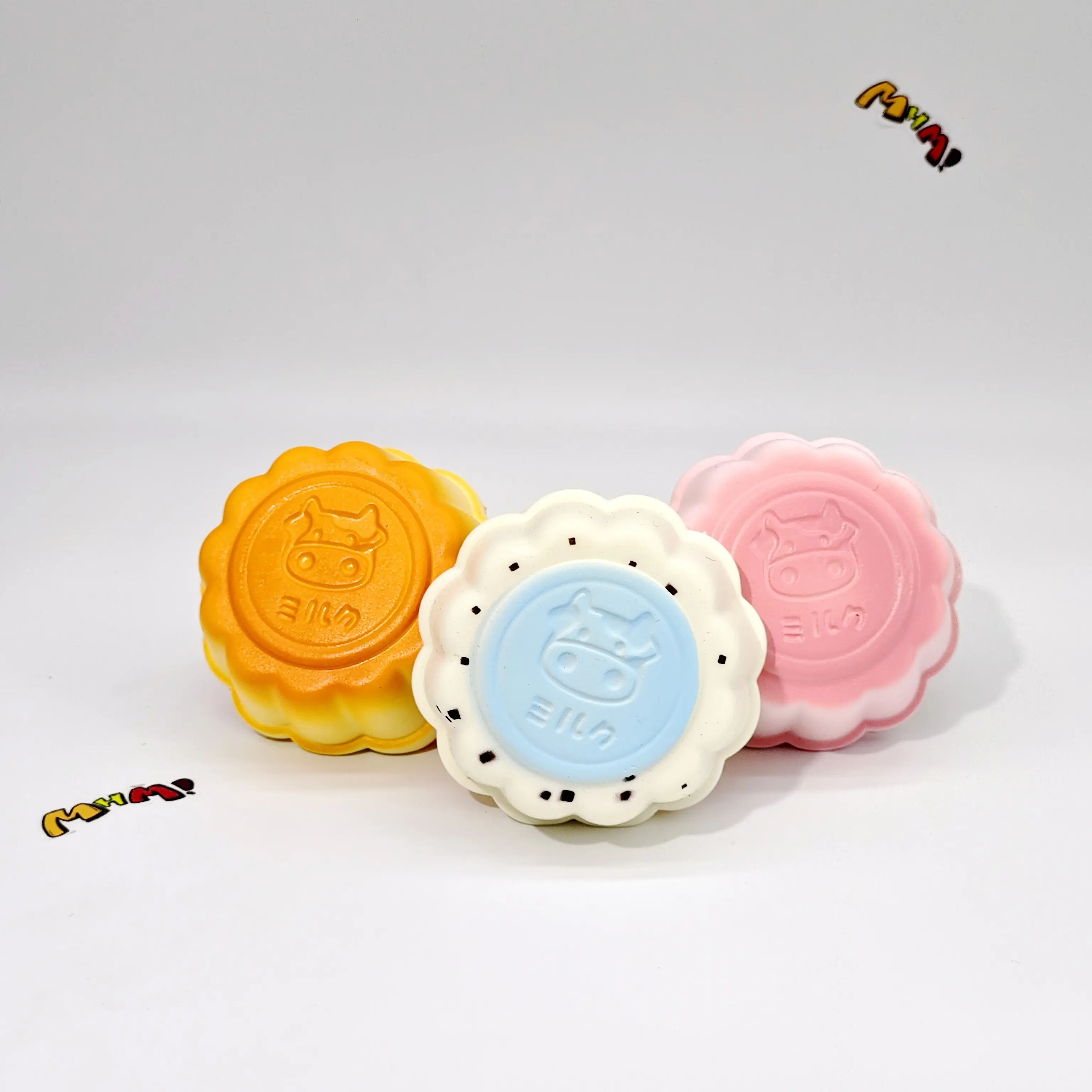MHM Strawberry Pudding Slow Rising Squishy Toy, Soft Sticky Texture Foam Sensory Fidget Toy, Cute Dessert Food-Themed Gift