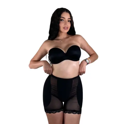 BBL Hip Dips Padded Shaping Shorts Women's Spandex Ruched Butt Lifting Compression Panties with Removable Pads High Stretch Shapewear Black for Fitness and Intimate Use