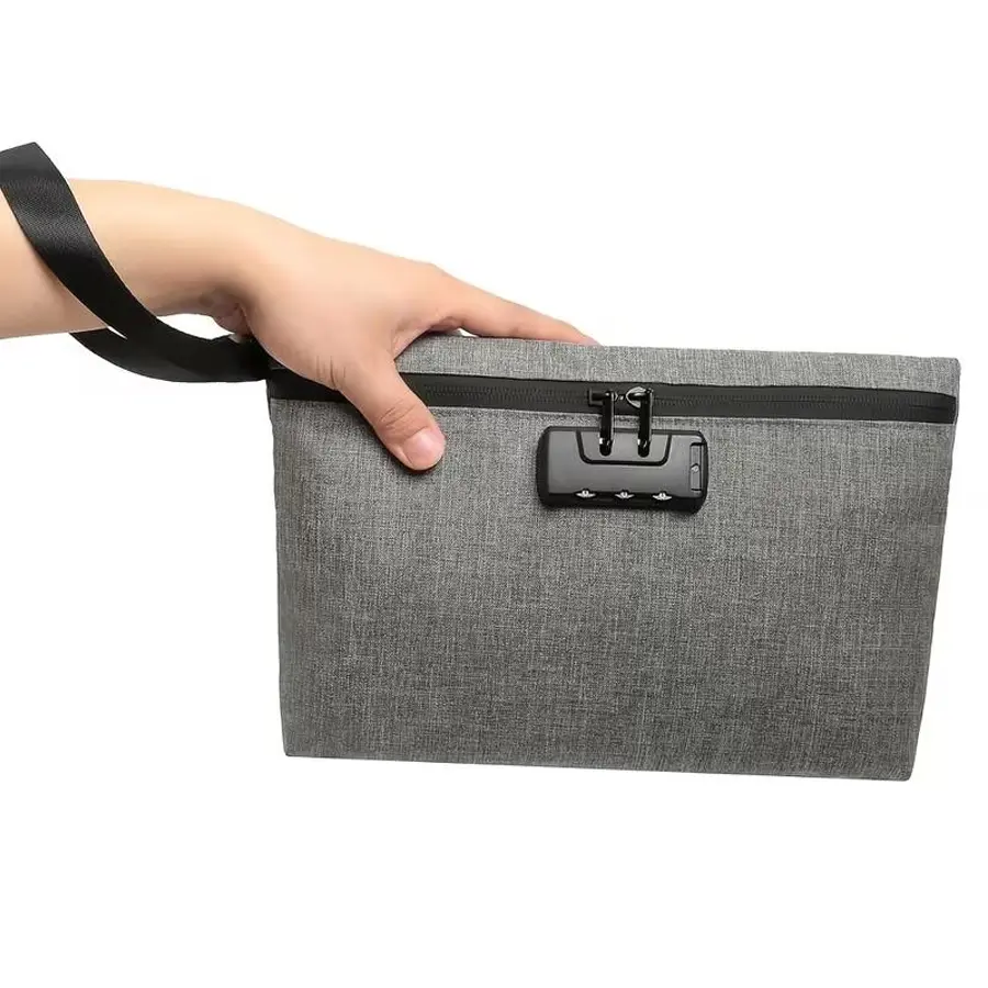Smell-Resistant Bag with Combination Lock Set Cover Organizer Water-Resistant Travel Organization Pouch Portable Travel Accessory