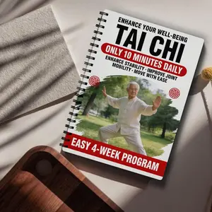 1pc Tai Chi Practice Manual for Seniors and Beginners 5.5x8.3 Inch Spiral Notebook, Progressive Daily Exercises, Gentle Tai Chi Movements and Learner Practice Guide, Suitable for Beginners, Seniors, and Tai Chi Enthusiasts