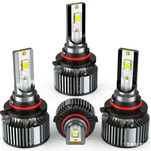 9005 H11 LED Headlight Bulbs 4PCS Complete Combo Set, 6000K Bright White High Low Beam Fog Light, IP68 Waterproof Quick Install Universal Fit for Car Truck SUV Automotive Lighting Kit