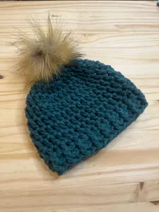 Crochet beanie with Pom -Adult