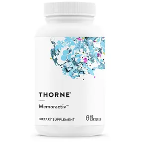 THORNE - Memoractiv - Nootropic Brain Supplement for Focus, Cognitive Function, Creativity & Concentration* - Ashwagandha, Caffeine, Acetyl-L-Carnitine & More - Gluten-Free, Dairy-Free - 60 Capsules