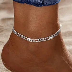Mother's Day gift Simple retro chain versatile anklet bracelet, Figaro unisex bracelet anklet dual-use