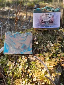 Frosty Cabin Cold Process Soap Bar, Holiday Edition- Sage Peak Soap LLC.
