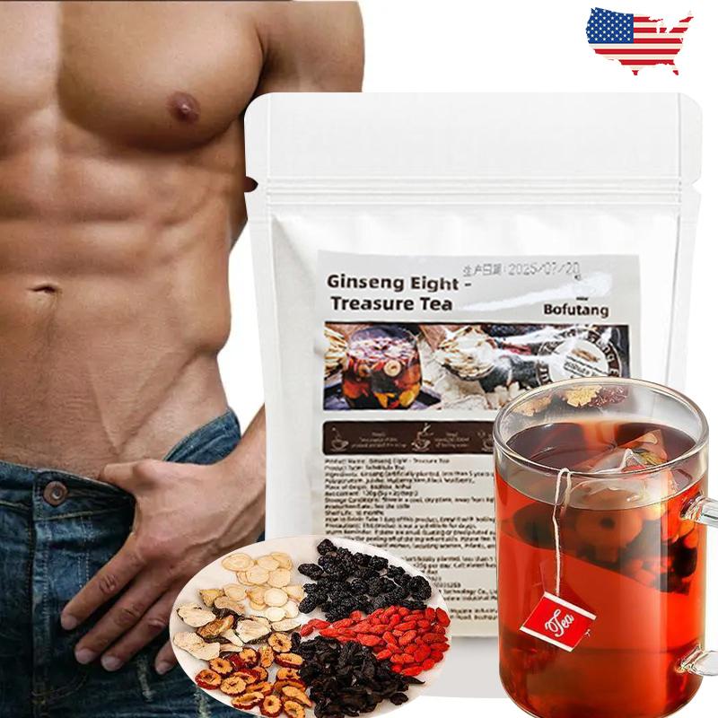 Organic tea leaves 120 Bags Suit Kidney Tea Formula Organic Ginseng Kidney Cleansing & Energy Tea - Eight Treasures  Formula-Ginseng Eight Treasures Herbal Tea | Ancient Formula for Kidney Health & Overall Wellness, Men & Women