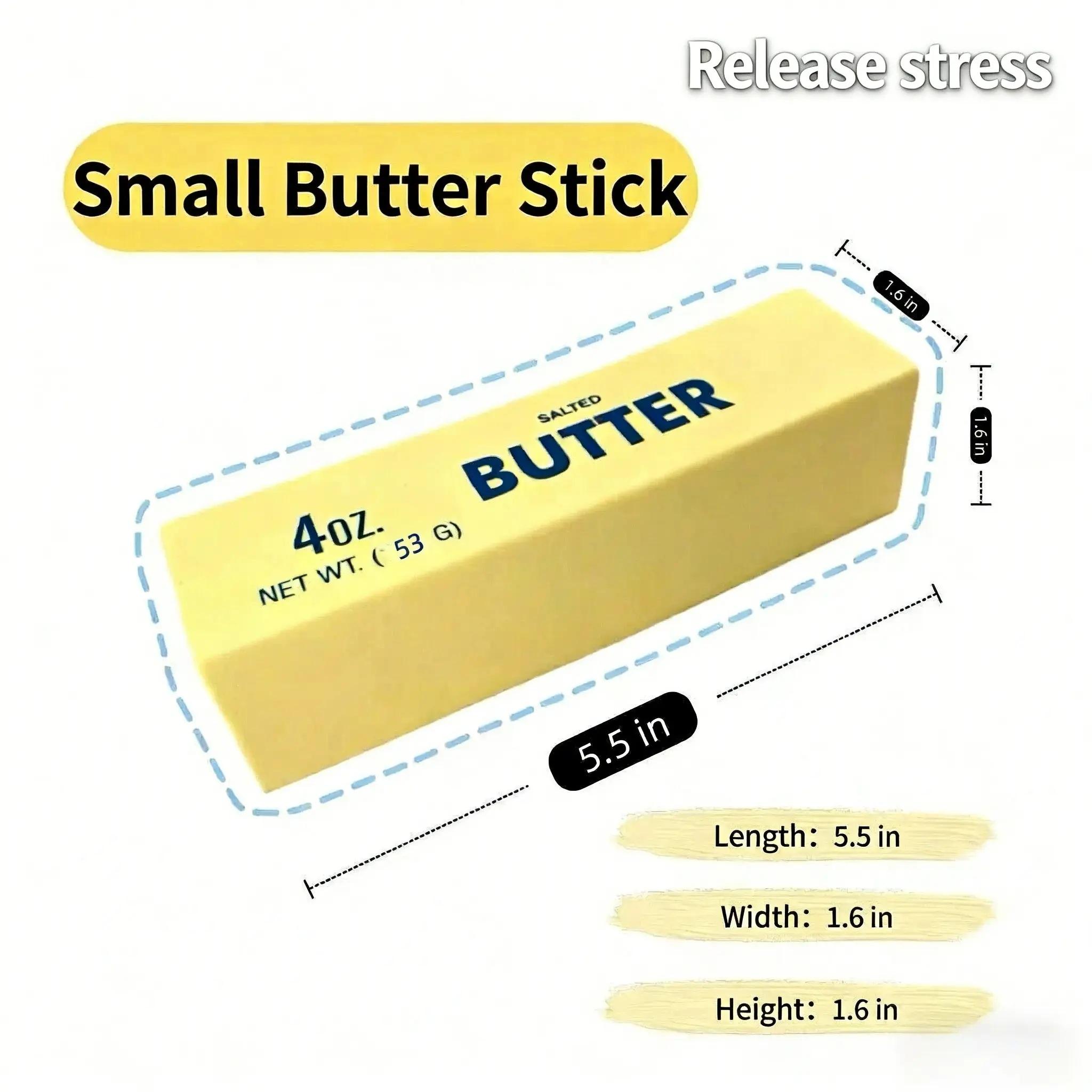 Giant Butter Stick Squeeze Toy | Ultra-Soft Slow-Rebound Stress Relief Fidget | Fun Party Favors & Unique Christmas/Birthday Gifts for Teens