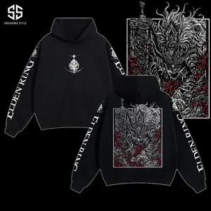 [Soulsborne Style] Vintage Grim Style Maliketh the Black Blade - Elden Ring Unisex Hoodie, Soulsborne Gaming Apparel, Game Shirt, Video Game Clothes, Boy Merch, Gift For Him, Gift For Her, Soulslike Streetwear