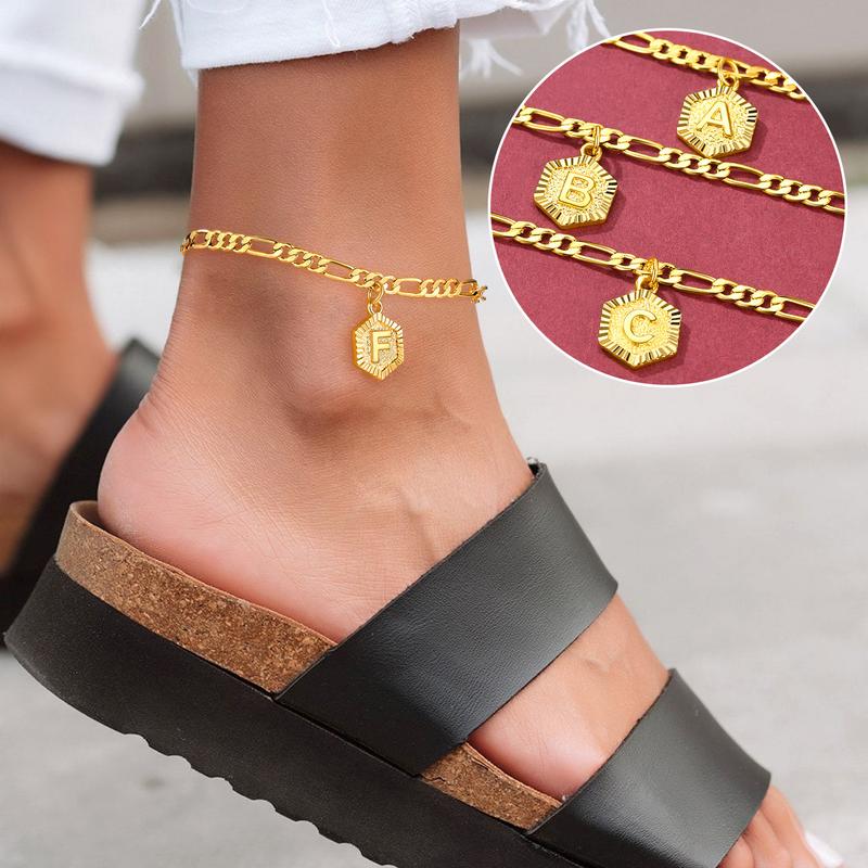 FindChic Initial 26 Letters Charm Anklet Summer Beach Dainty Foot Chain Ankle Bracelet Figaro Chain Anklet For Women Men Girlfriend Boyfriend FindChic Initial 26 Letters Charm Anklet Summer Beach Dainty Foot Chain Ankle Bracelet Figaro Chain Anklet For Women Men Girlfriend Boyfriend