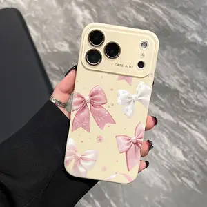 Bow Pattern Phone Case Ultra Skin Friendly Touch All Inclusive Lens Compatible with Apple iPhone 17 16 15 14 13 12