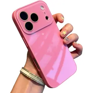 Luxury Crystal Texture Phone Case, Full-Coverage Lens Design, Solid Color, for iPhone 17/16/15/14/13 Pro Max Plus/Air, Silky-Smooth Touch, Premium Soft-Touch Finish, Slim Lightweight Design, Elegant Sleek Look Cover