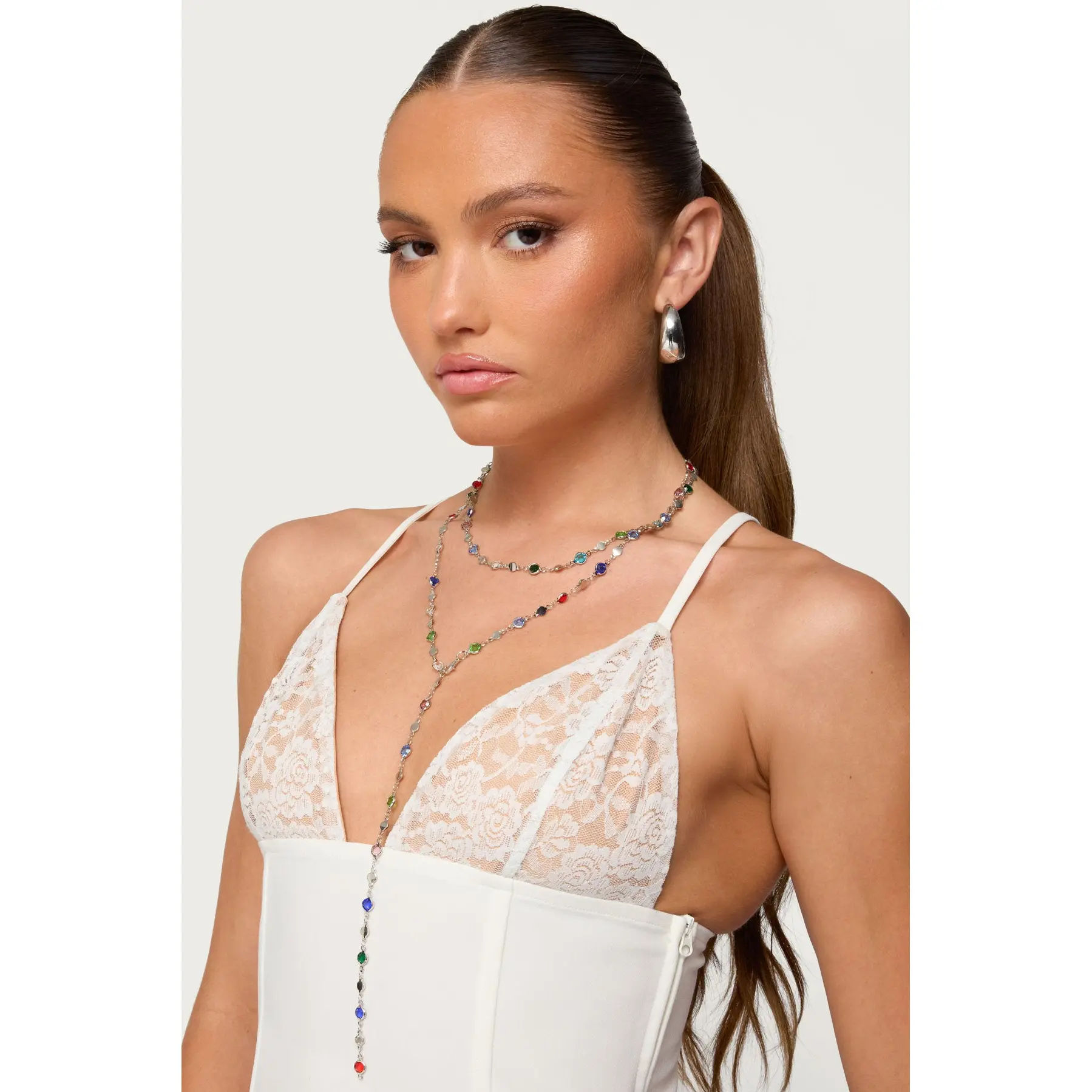 Cascading Gemstone Necklace Set