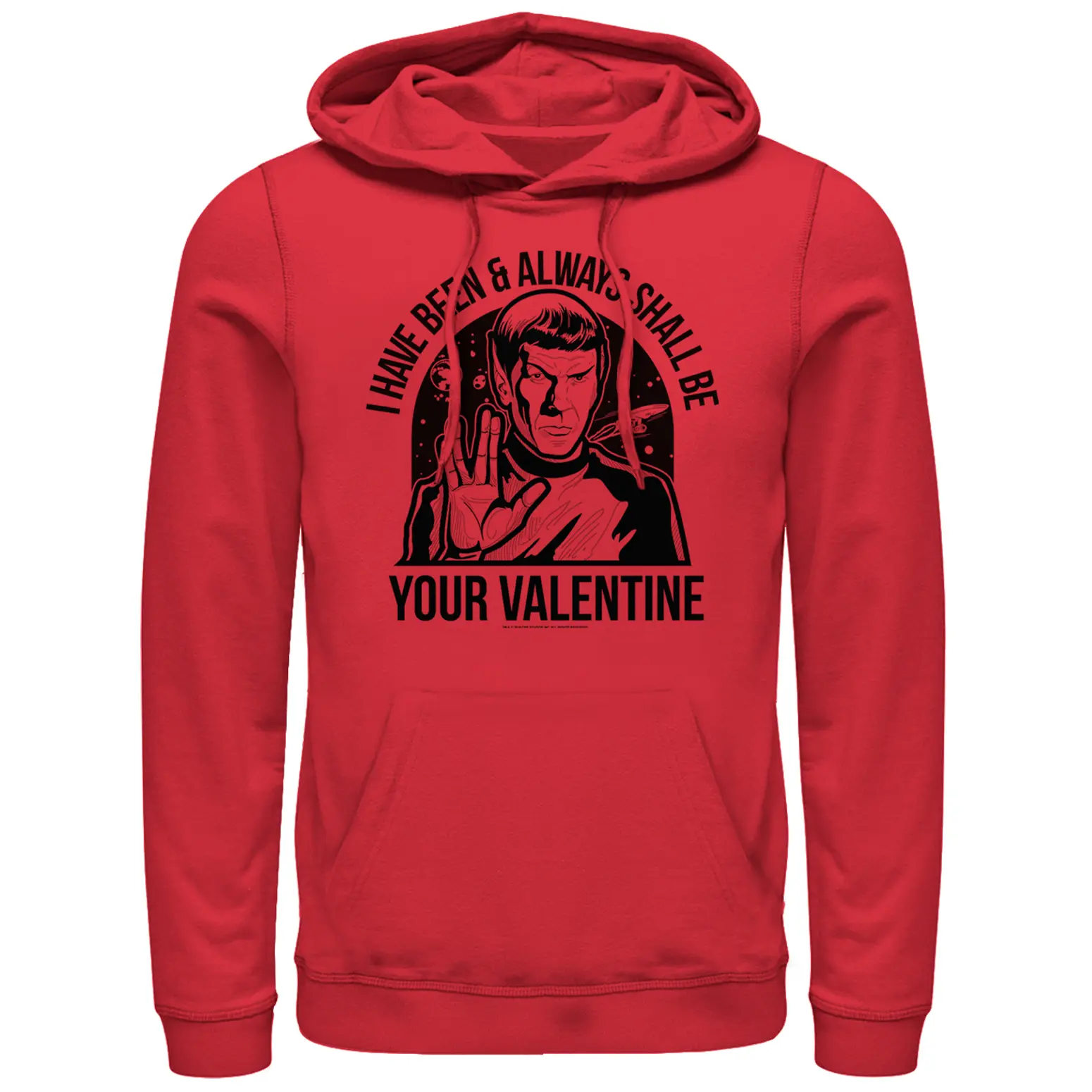 Men's Star Trek: The Original Series Spock Always Shall Be Valentine Pull Over Hoodie