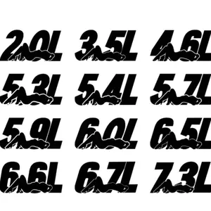 Engine Series Part 1 Premium Vinyl Decal - Various Engines, Available in Multiple Colors and Sizes, Durable Design for Truck Stickers Vehicle Exterior Decoration