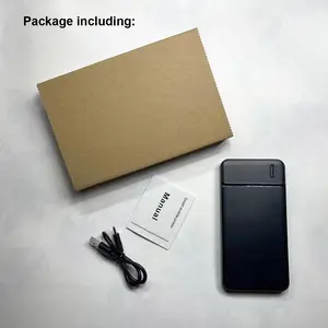 2-Pack 10000mAh Power Bank – USB-C In/Out Portable Battery with 3-Device Charging, External Charger for iPhone/Samsung/Android, Heated Vests & Jackets Obsidian Black